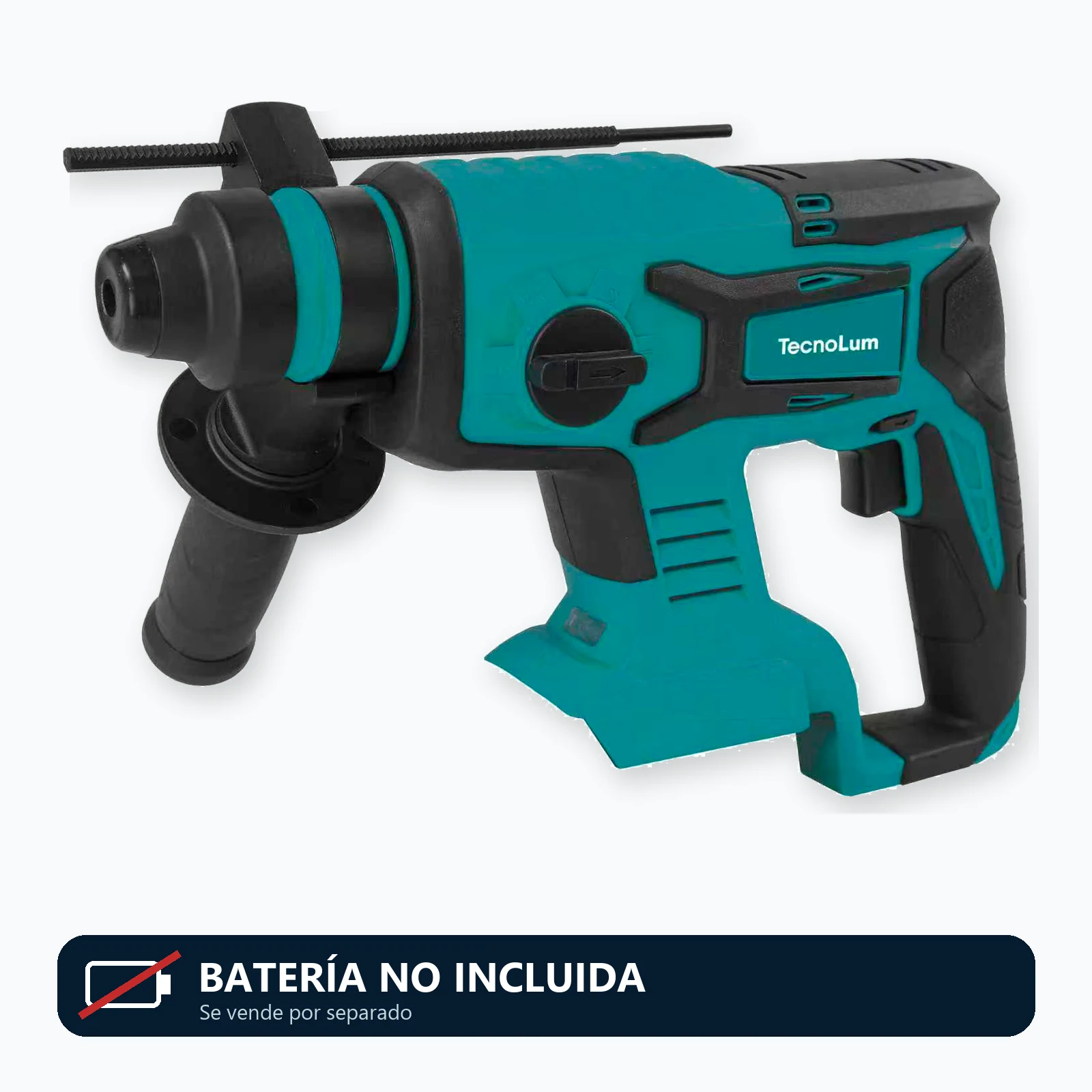 Rotomartillo SDS+ sin escobillas TecnoLum TBL-130. Batería no incluida.