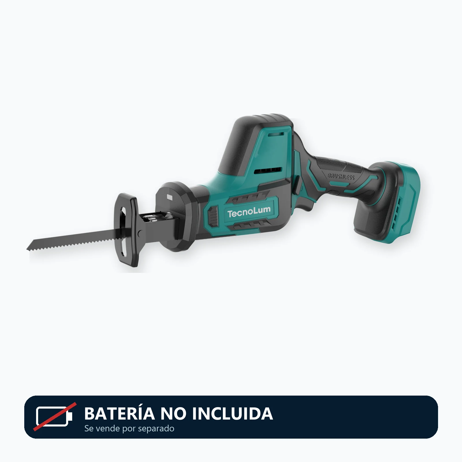 Sierra sable sin escobillas TecnoLum TBL-315. Batería no incluida.