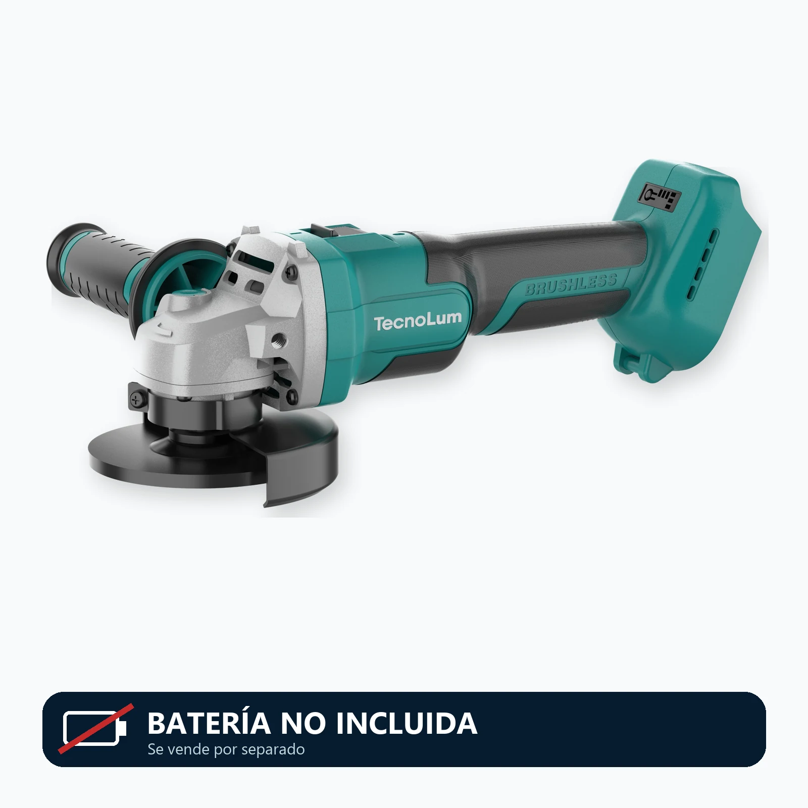 Amoladora sin escobillas TecnoLum TBL-325. Batería no incluida.