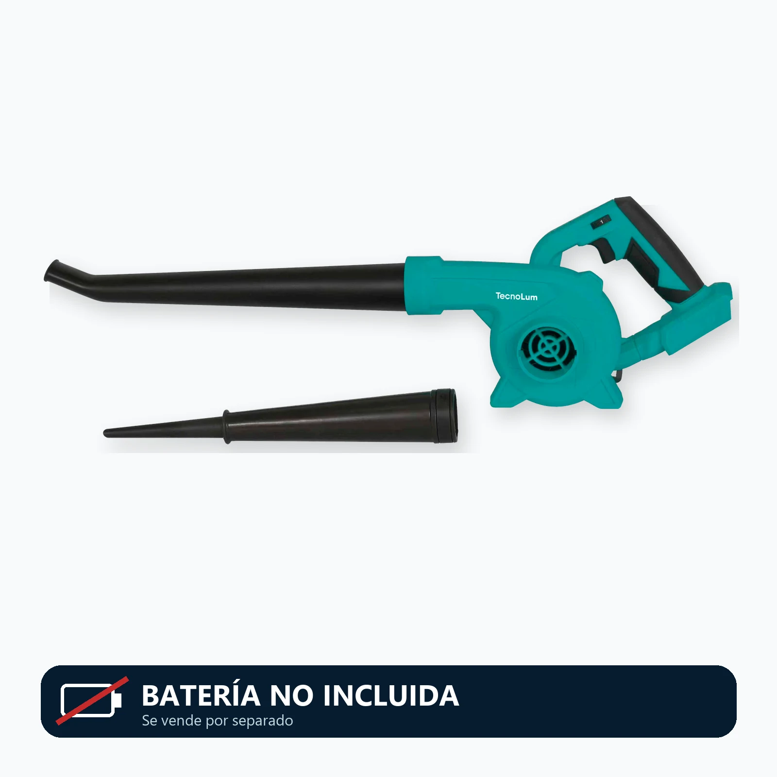 Sopladora-aspiradora de hojas TecnoLum TBR-510. Batería no incluida.